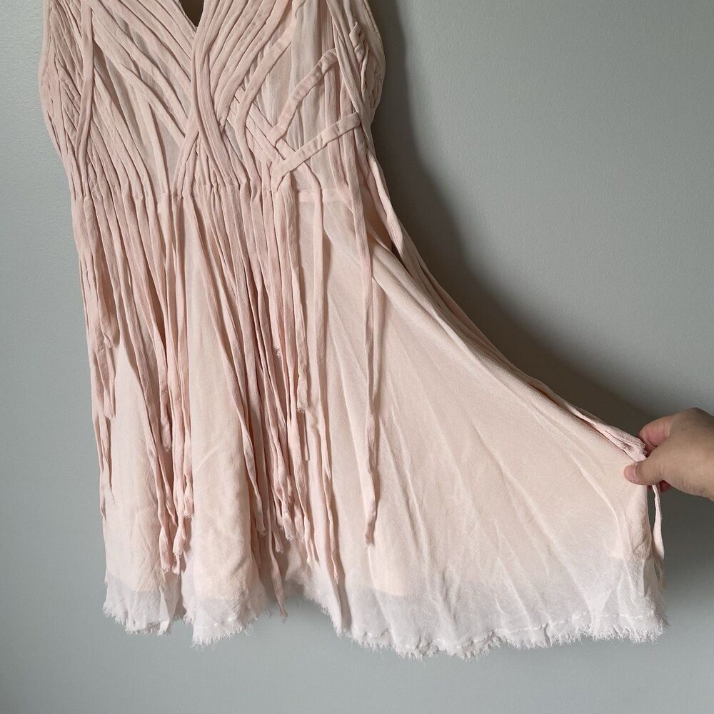 Kimchi Blue Blush Pink Pleated Mini Dress - Picture 5 of 12